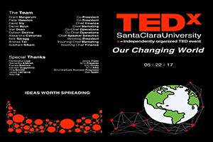 TEDxSantaClaraUniversity 2017 Program Front